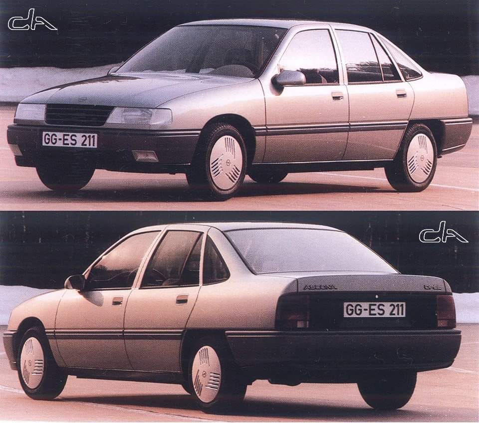 OPEL ASCONA C DAHA ÜRETİMDEYKEN VECTRA A, ASCONA D İSMİ İLE FABRİKA BAHÇESİNDE.jpg